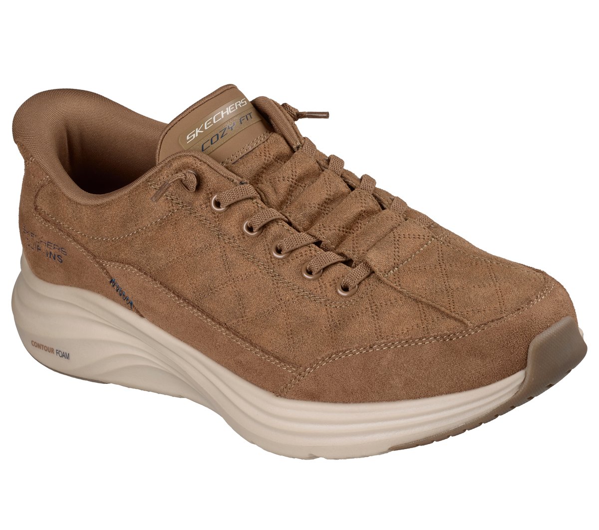 Skechers Slip-ins: Contour Foam - Cozy Fit — CHESTNUT