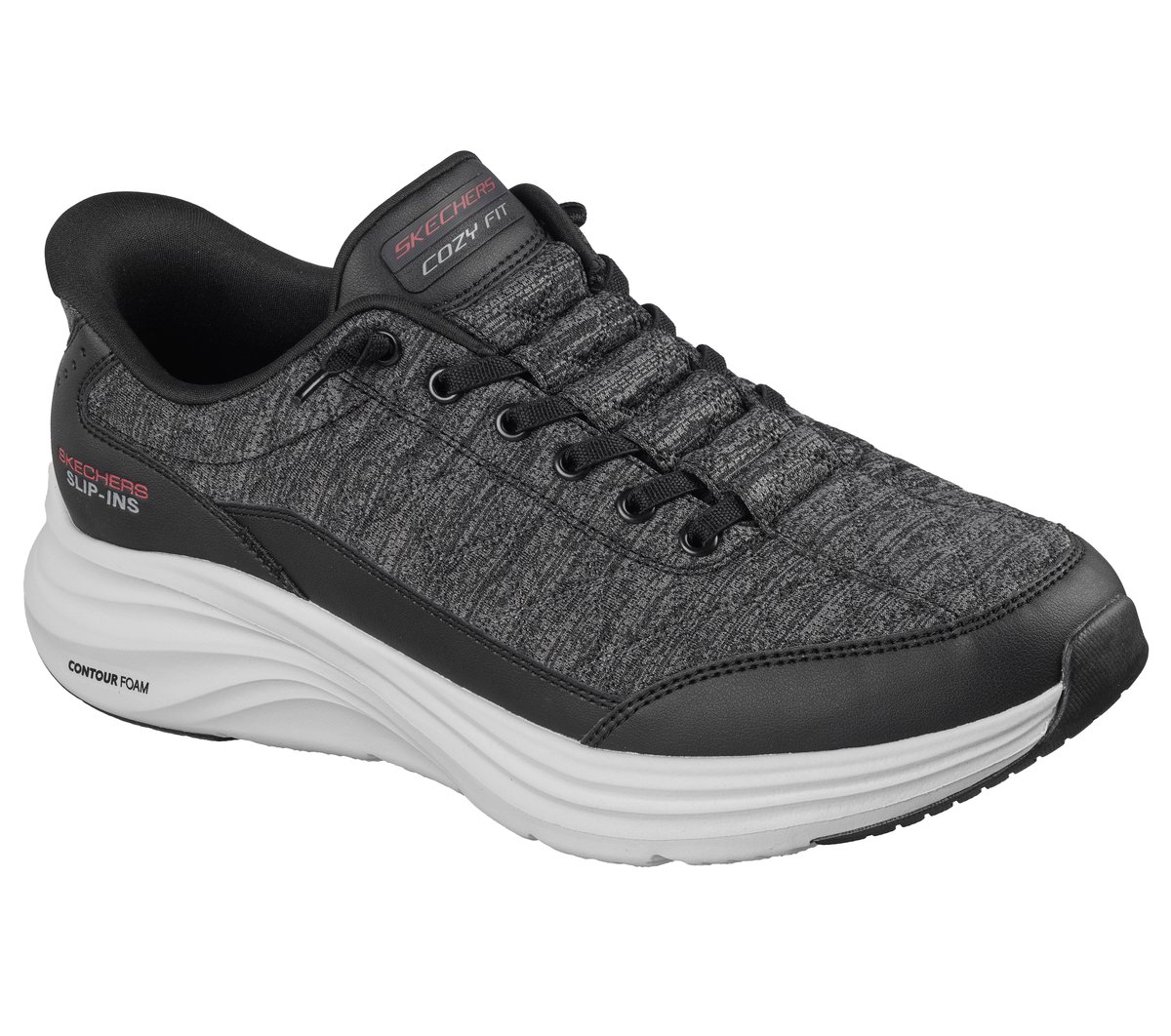 Skechers Slip-ins: Contour Foam - Cozy Fit Copost — BLACK