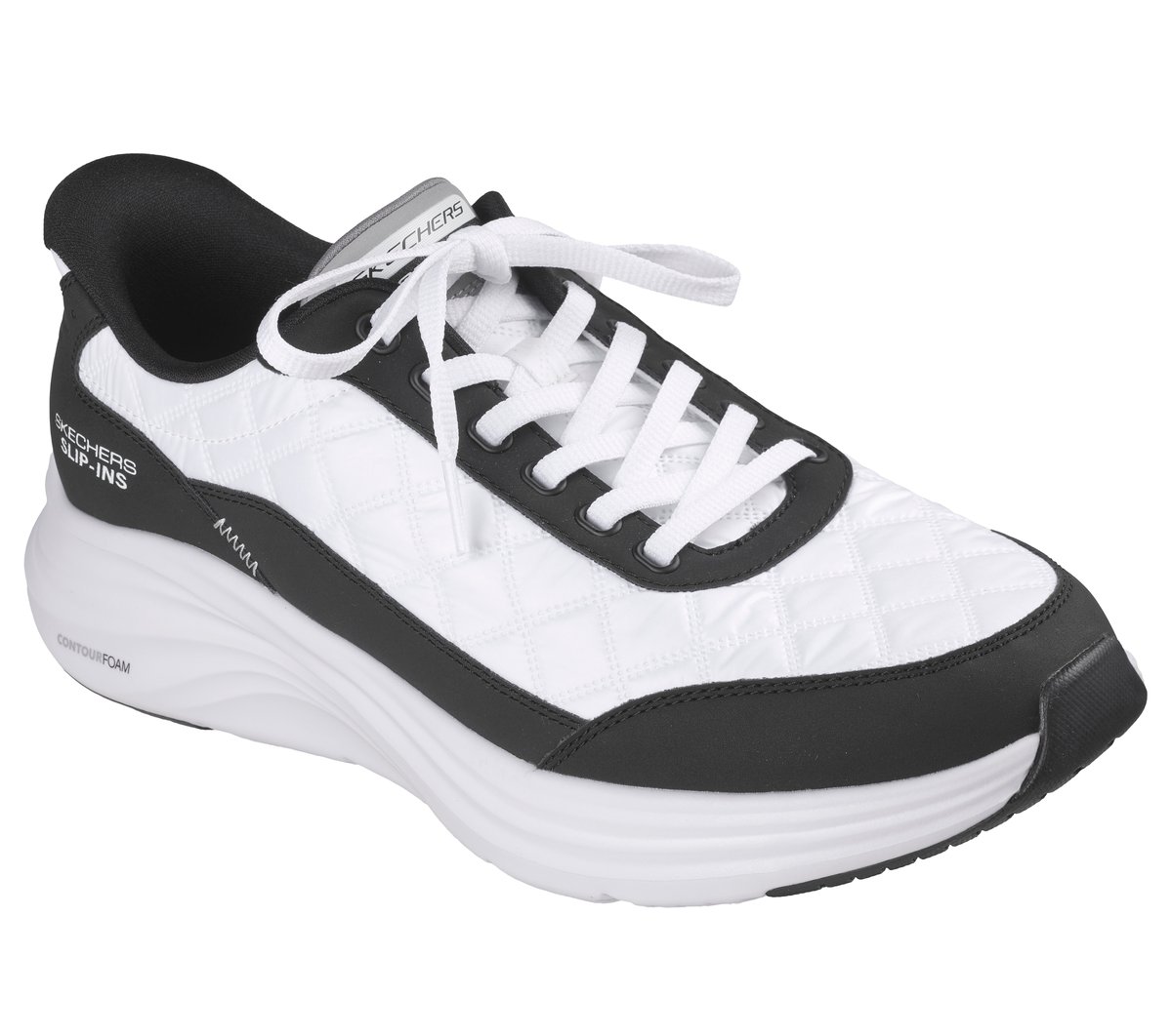 Skechers Slip-ins: Contour Foam - Cozy Fit Kiroh — WHITE / BLACK