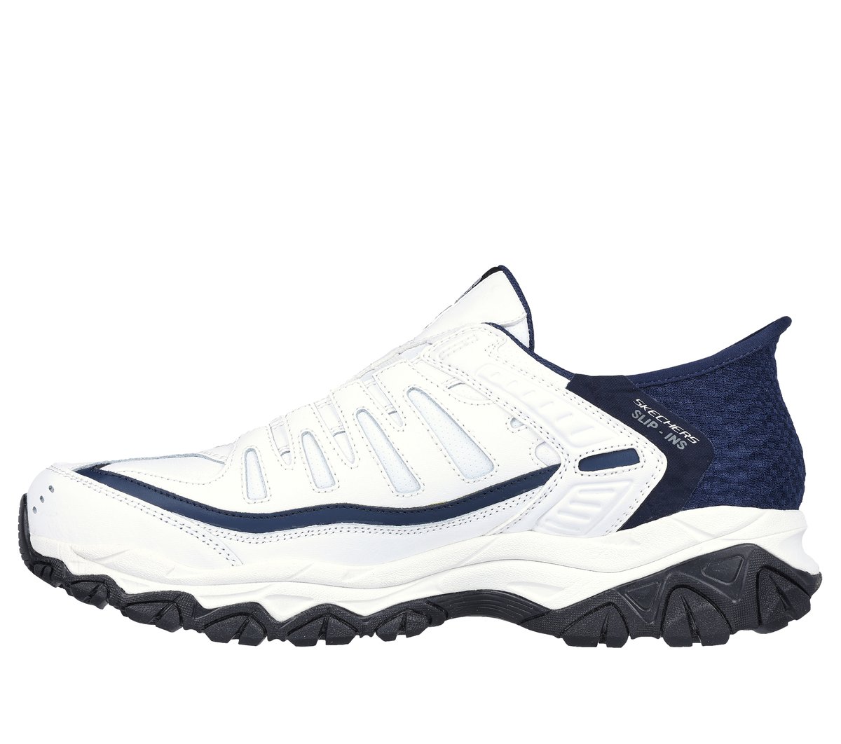 Skechers Slip-ins: After Burn - Grill Captain — WHITE / NAVY