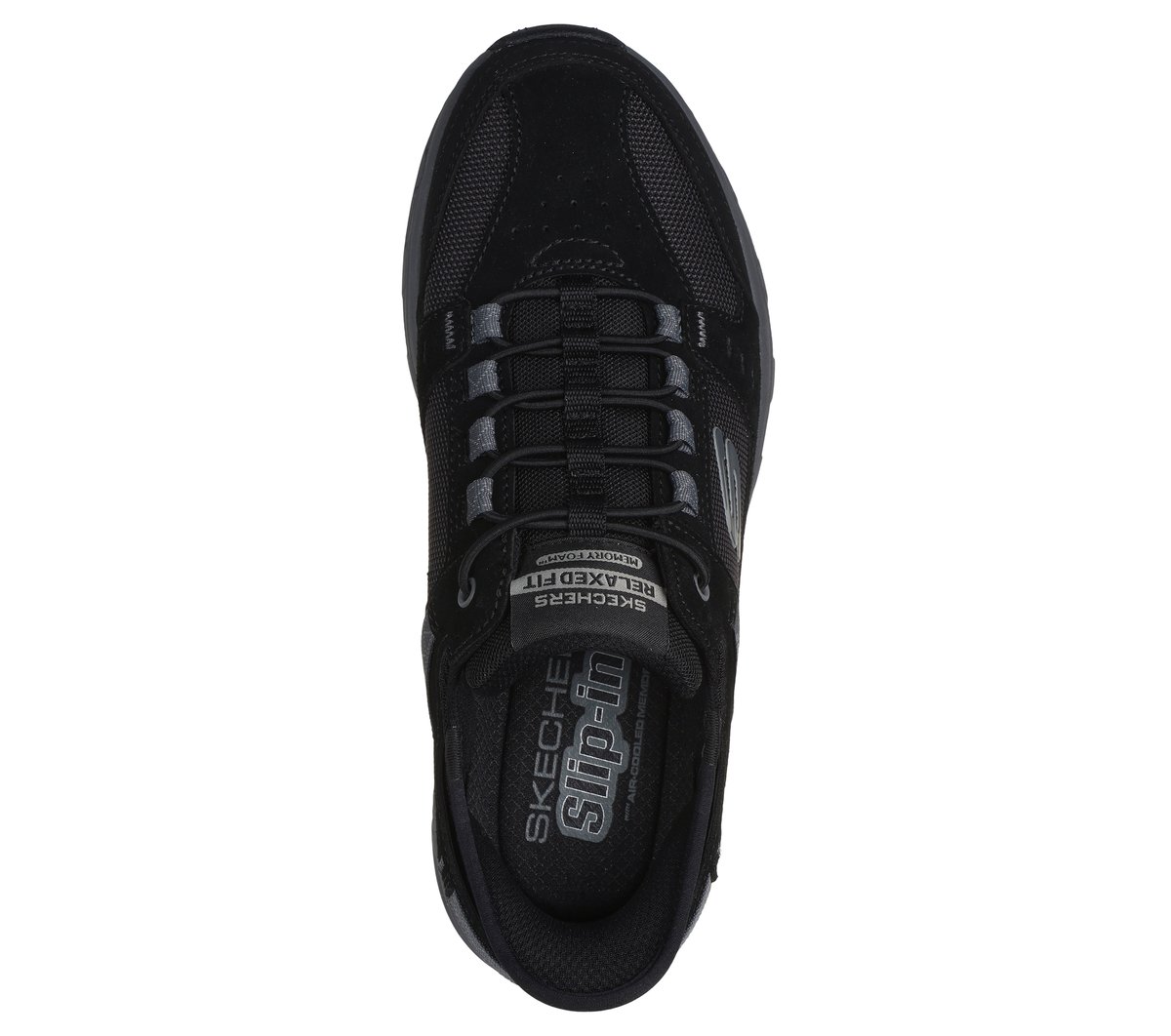 Skechers Slip-ins Relaxed Fit: Oak Canyon — BLACK / CHARCOAL