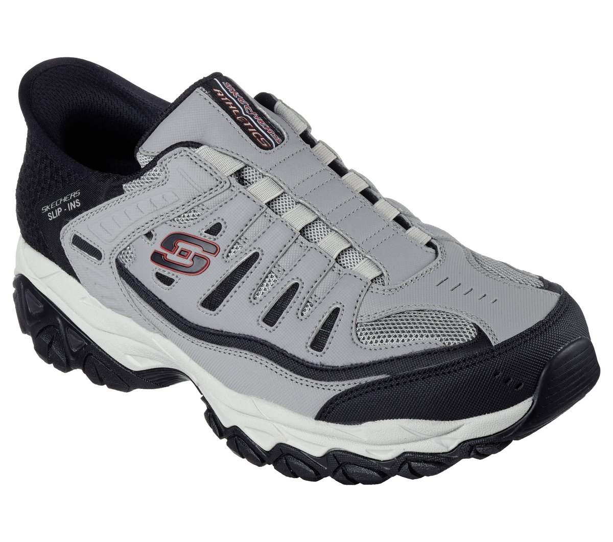Skechers Slip-ins: After Burn M. Fit - Ridgeburn — GRAY / BLACK