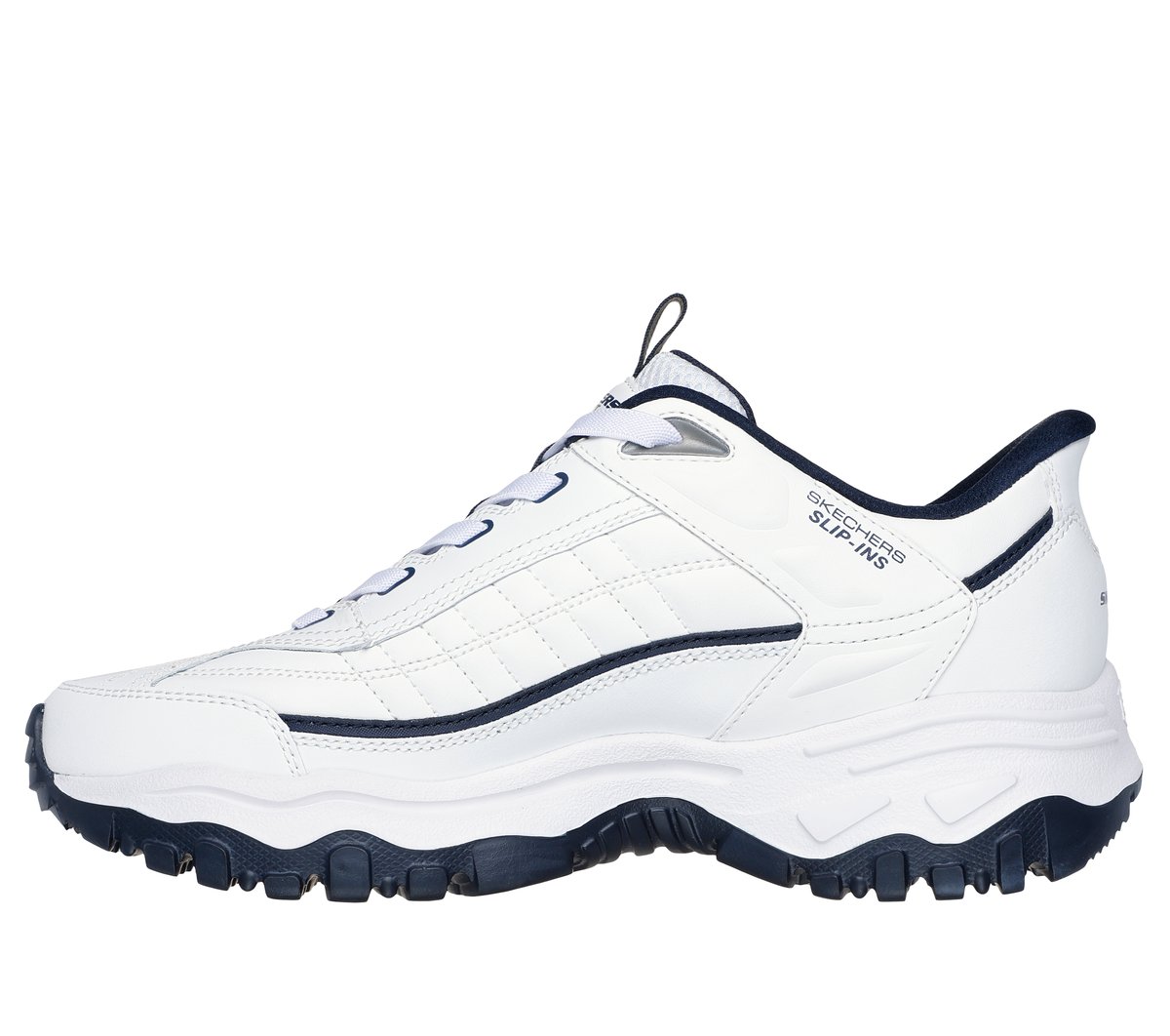 Skechers Slip-ins: E'Lite Afterburn - Grill Corporal — WHITE / NAVY