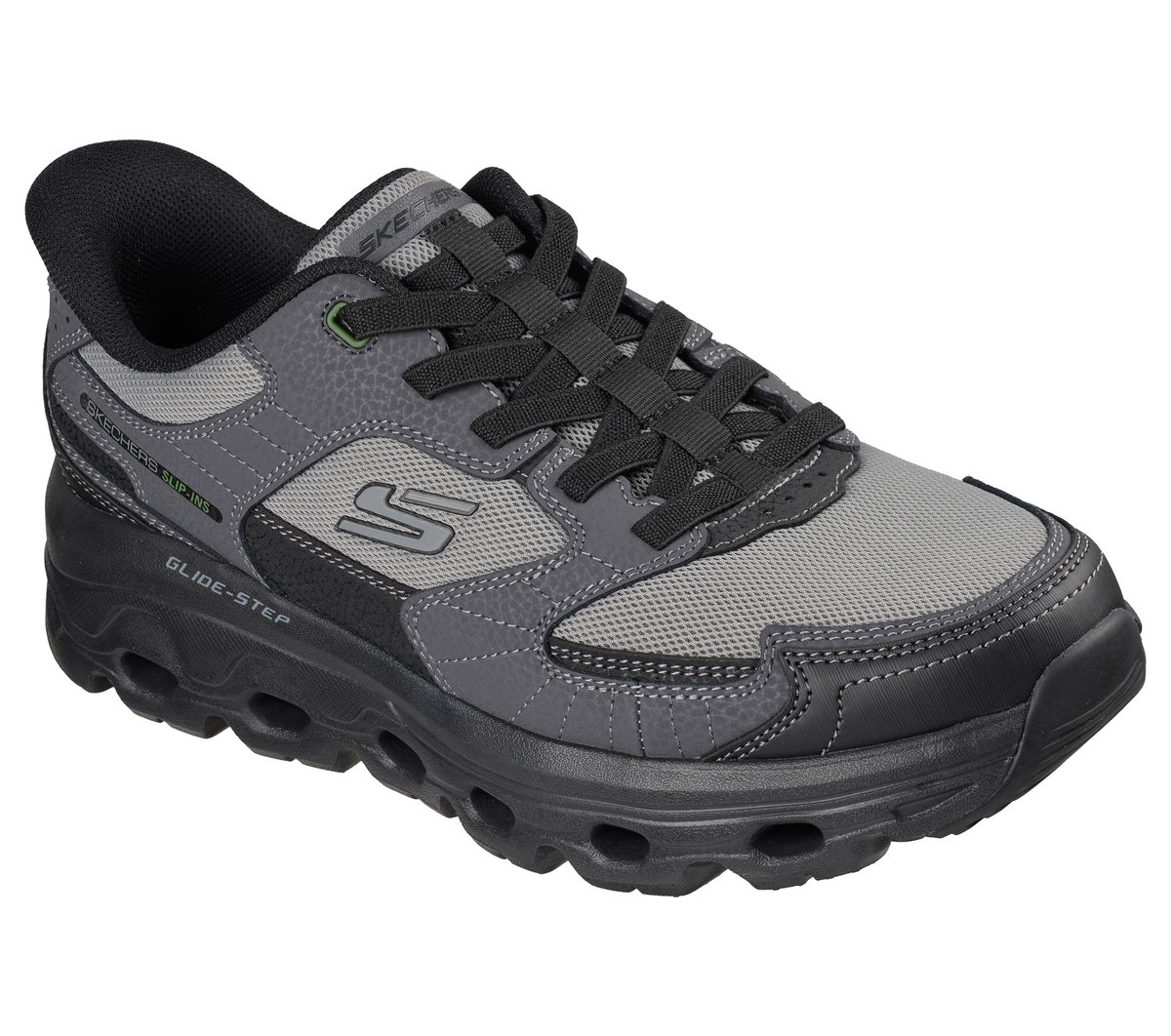 Skechers Slip-ins: Glide-Step Sole - Beale Creek — CHARCOAL/BLACK