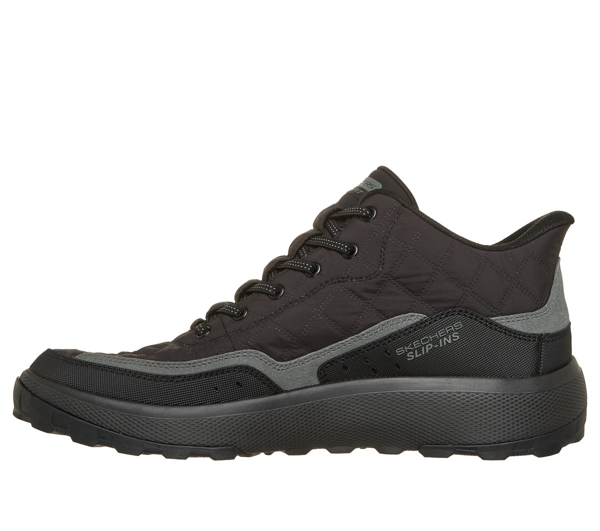 Skechers Slip-ins Relaxed Fit: Urban Explore - Cozy Fit Willow Trail — BLACK / CHARCOAL