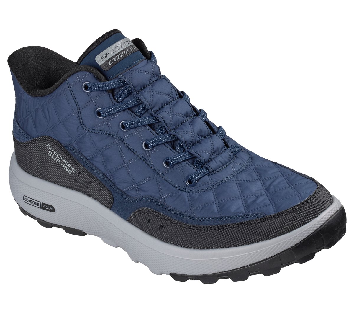 Skechers Slip-ins Relaxed Fit: Urban Explore - Cozy Fit Willow Trail — NAVY / BLACK