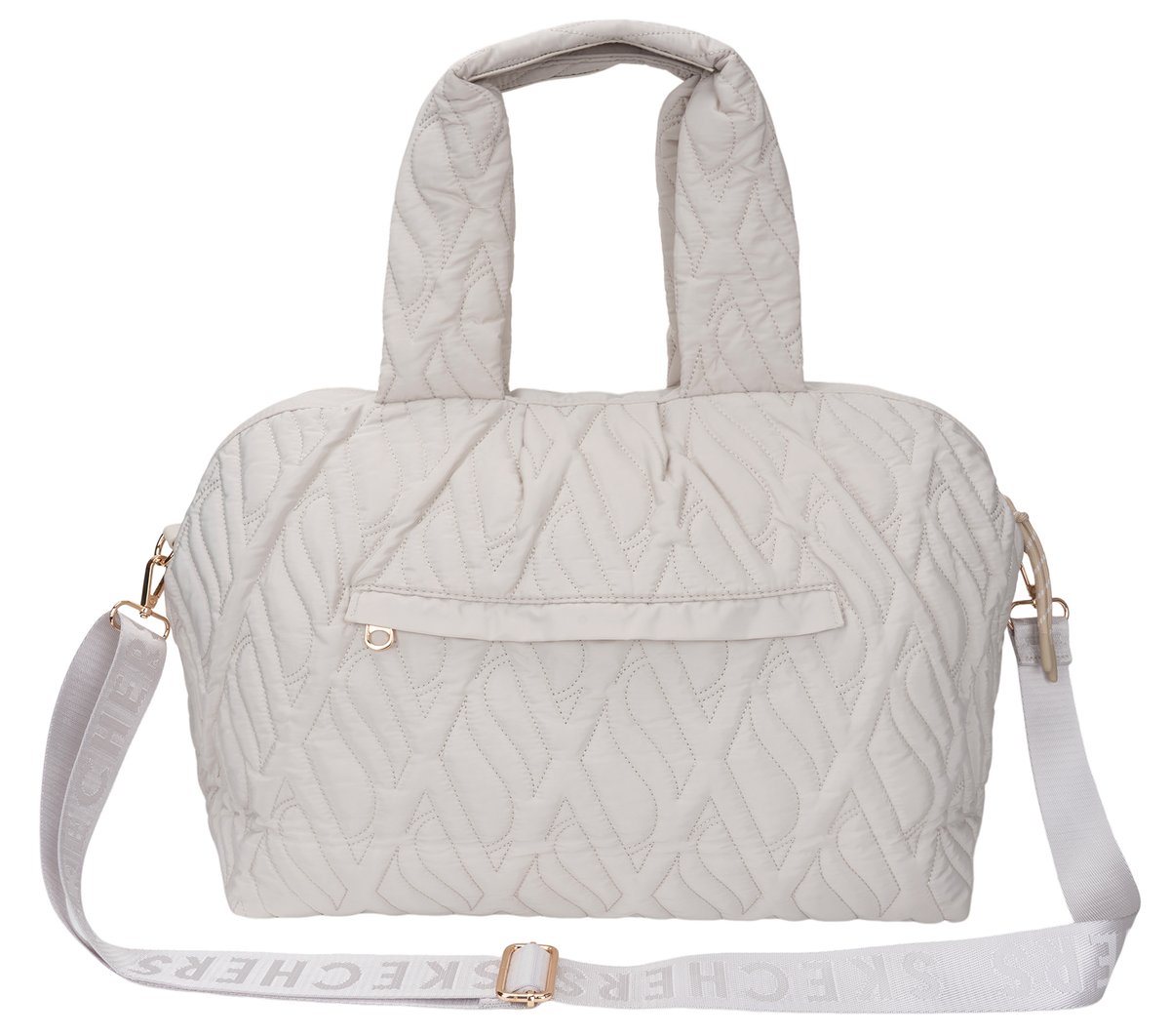 Quilted Tote Bag — BEIGE