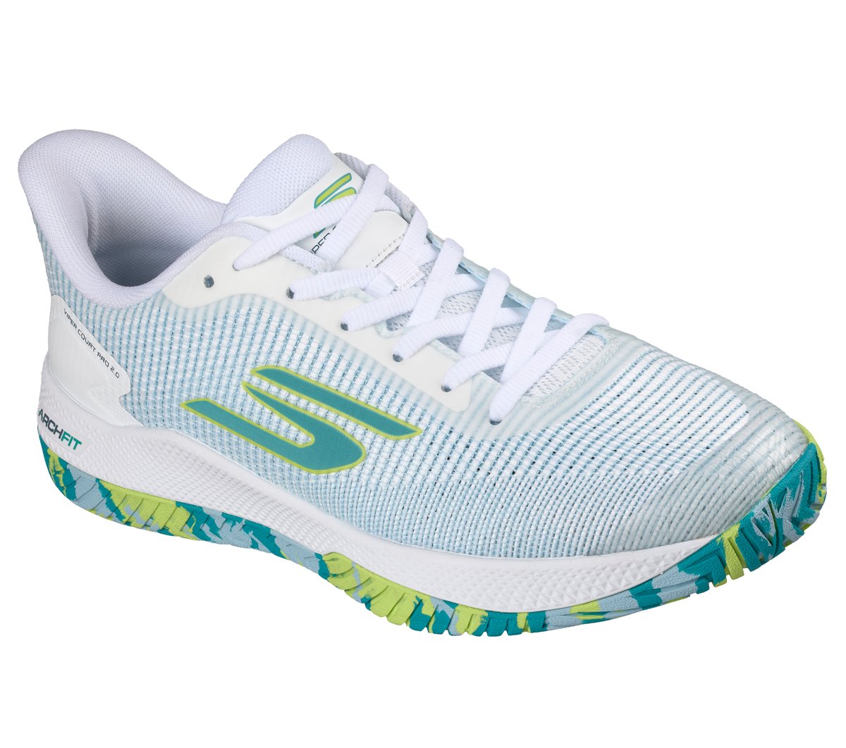 Skechers Viper Court Pro 2.0 - Pickleball — WHITE / TURQUOISE