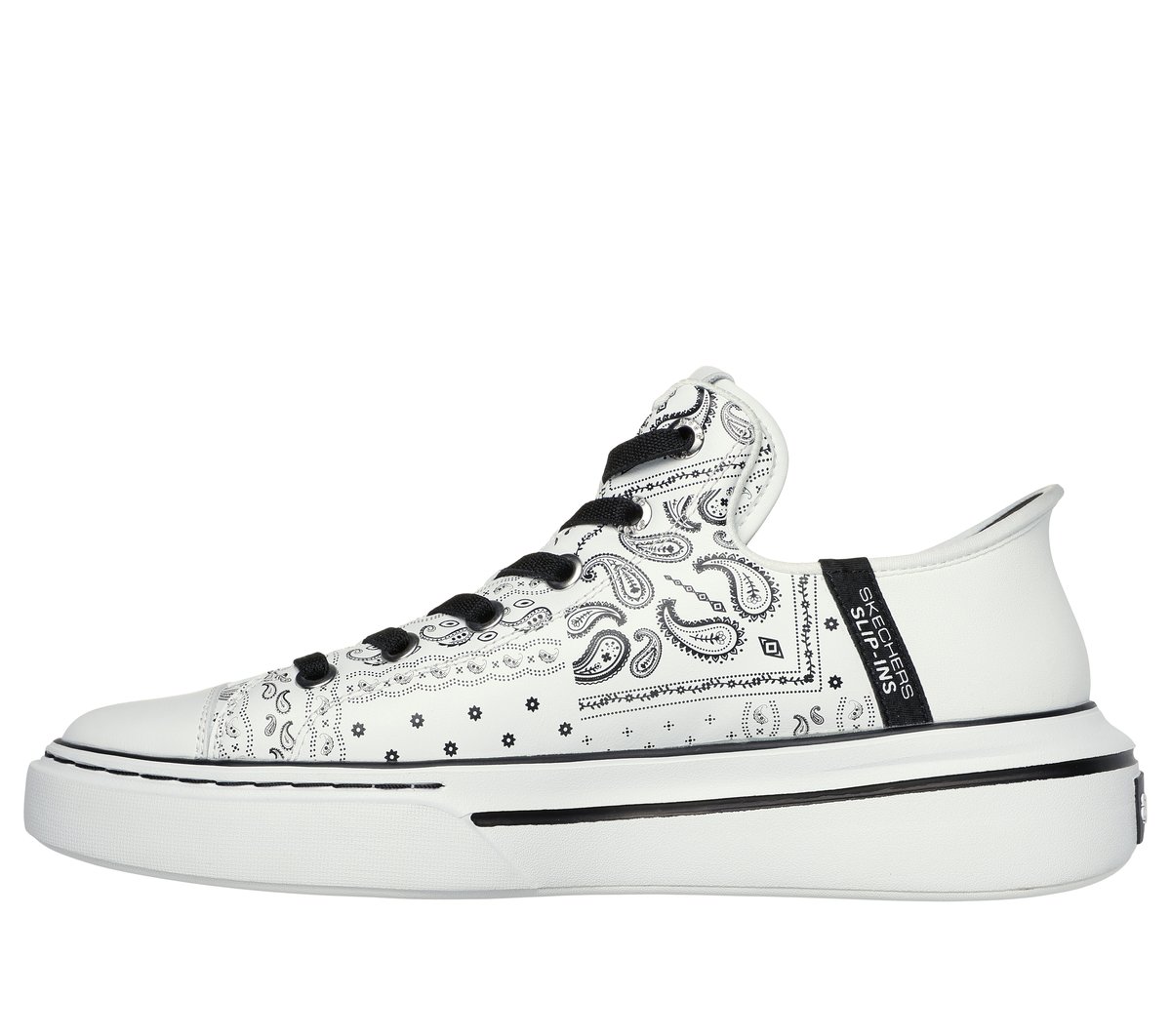 Premium Leather Slip-ins Snoop One - Double G — WHITE / BLACK