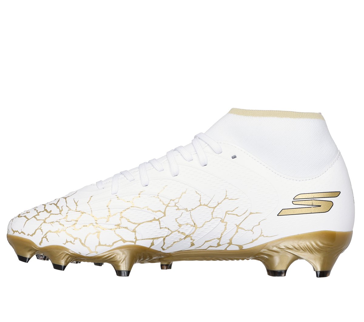 Skechers SKX_1.5 High Academy FG — WHITE / BLACK / GOLD
