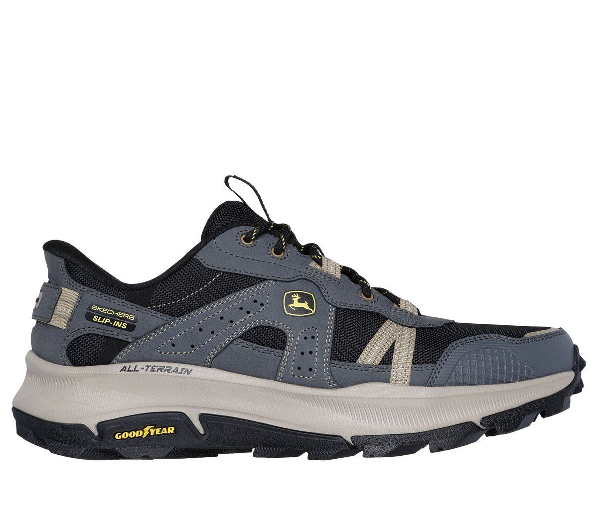 Skechers Slip-ins John Deere Relaxed Fit: Equalizer 5.0 Trail - Harvest — CHARCOAL/BLACK