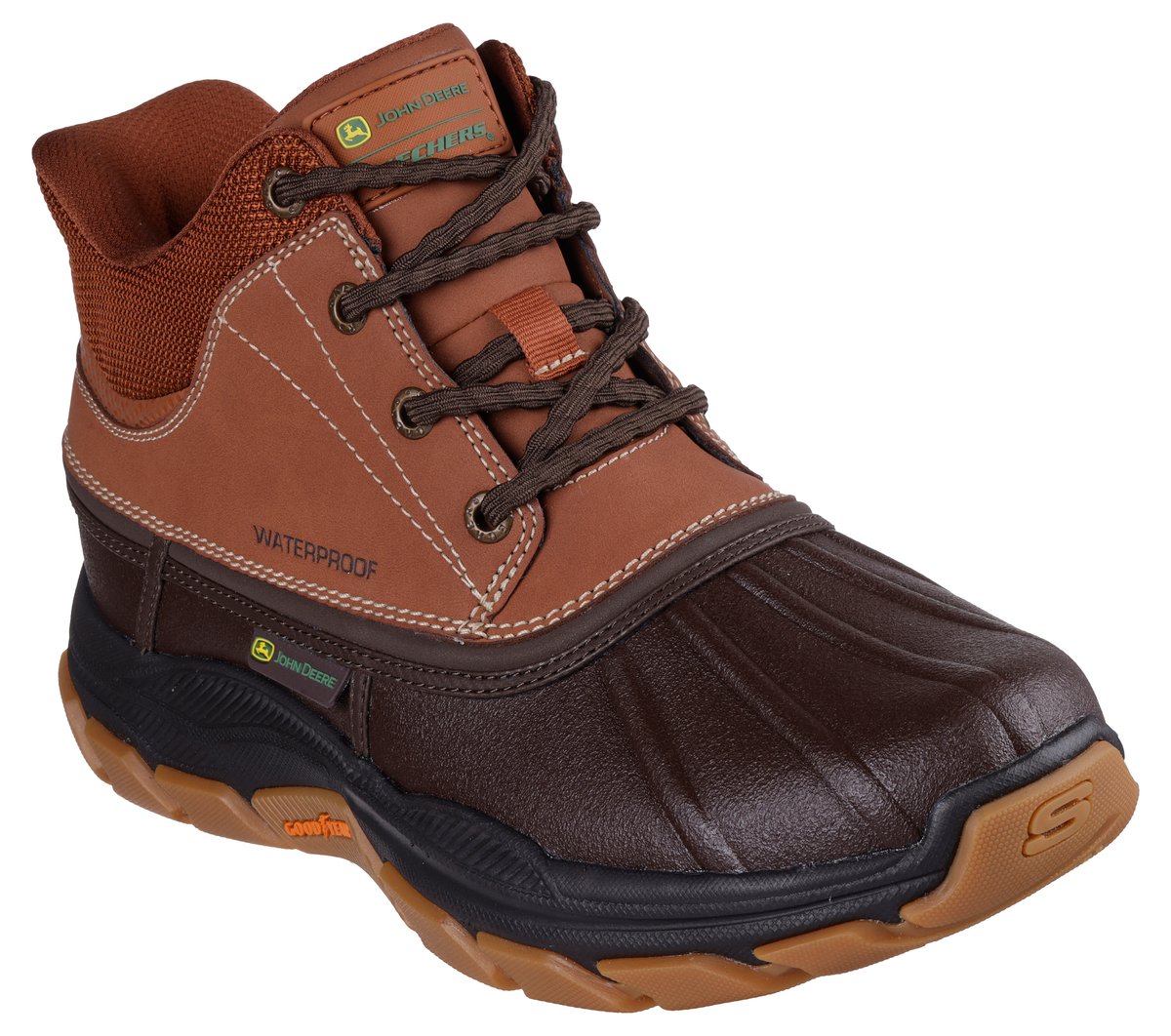 Skechers Slip-ins John Deere Waterproof Relaxed Fit:  Respected - Swamper — CHOCOLATE / BROWN
