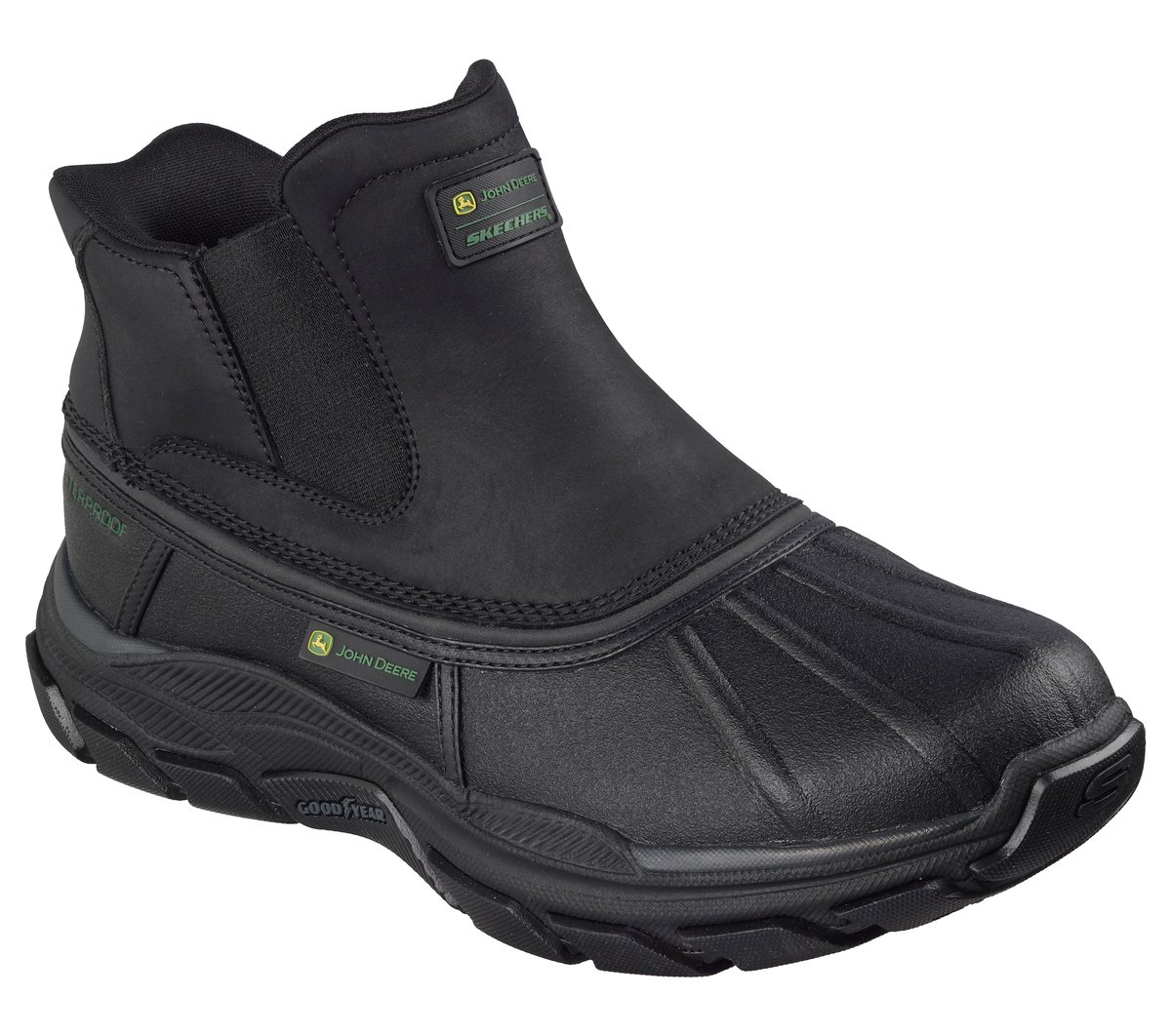 Skechers Slip-ins John Deere Waterproof Relaxed Fit: Respected - Langdon — BLACK