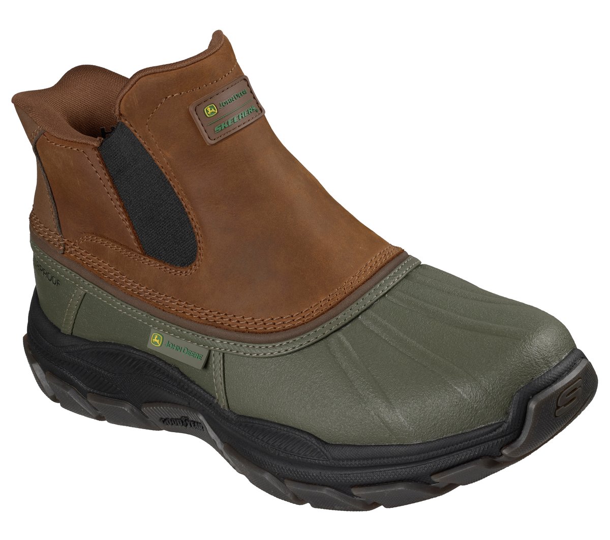 Skechers Slip-ins John Deere Waterproof Relaxed Fit: Respected - Langdon — OLIVE / BROWN