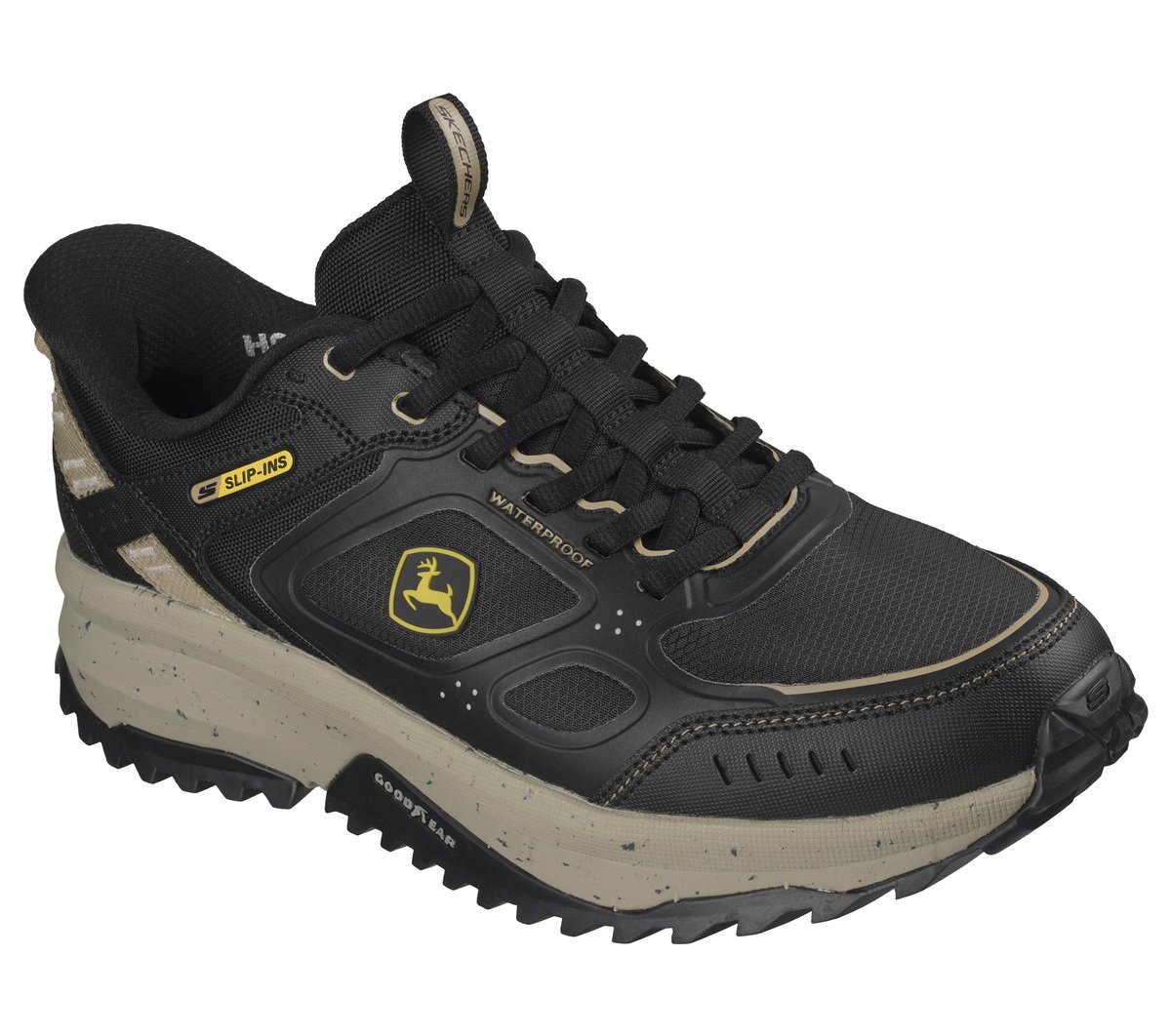 Skechers Slip-ins John Deere Waterproof: Bionic Trail - Hendy — BLACK / NATURAL