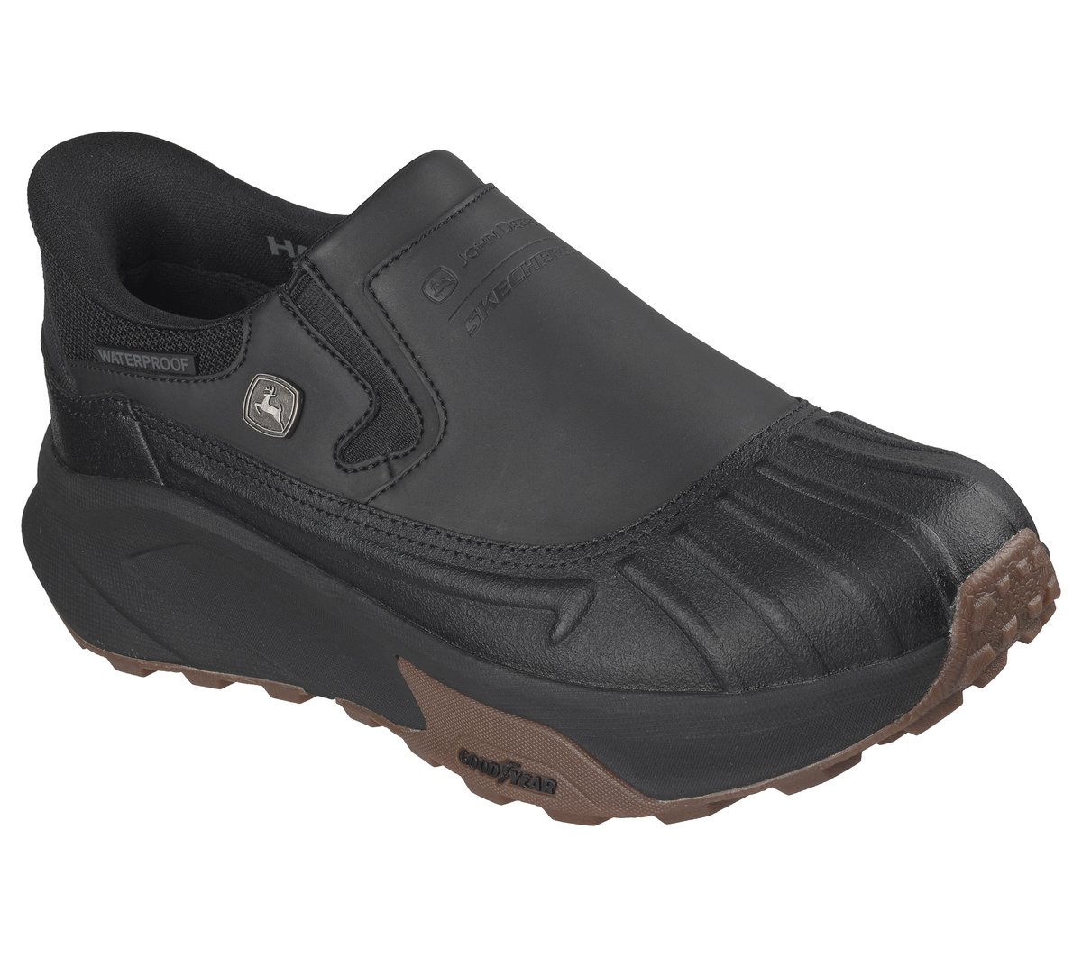 Skechers Slip-ins John Deere Waterproof Relaxed Fit: Knox - Brando — BLACK