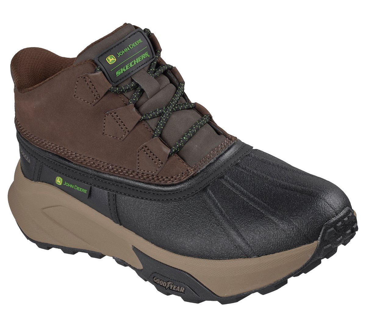 Skechers Slip-ins John Deere Waterproof Relaxed Fit: Knox - Braylen — CHOCOLATE / BLACK