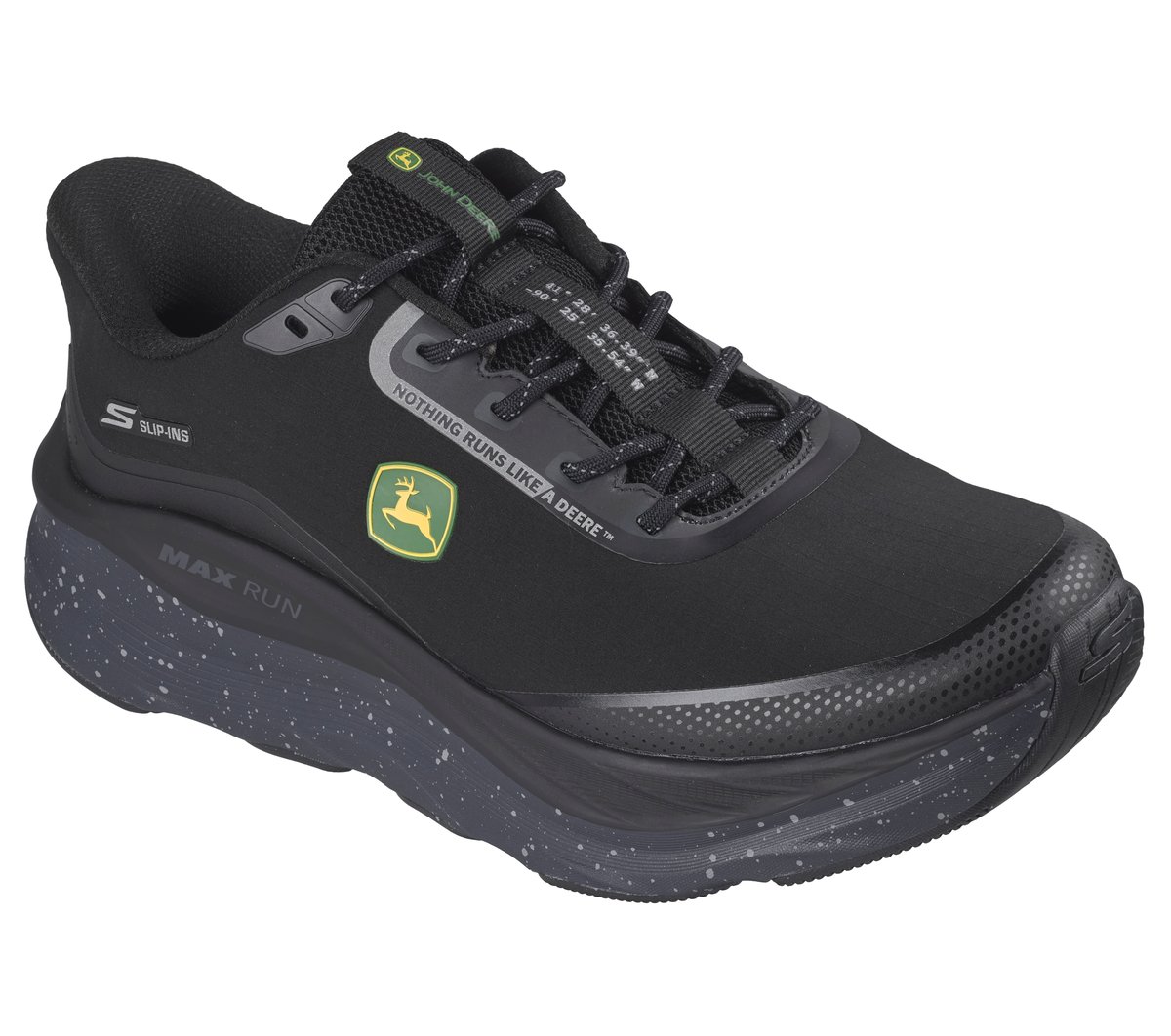 Skechers Slip-ins John Deere Waterproof: Max Run - Terran — BLACK / CHARCOAL