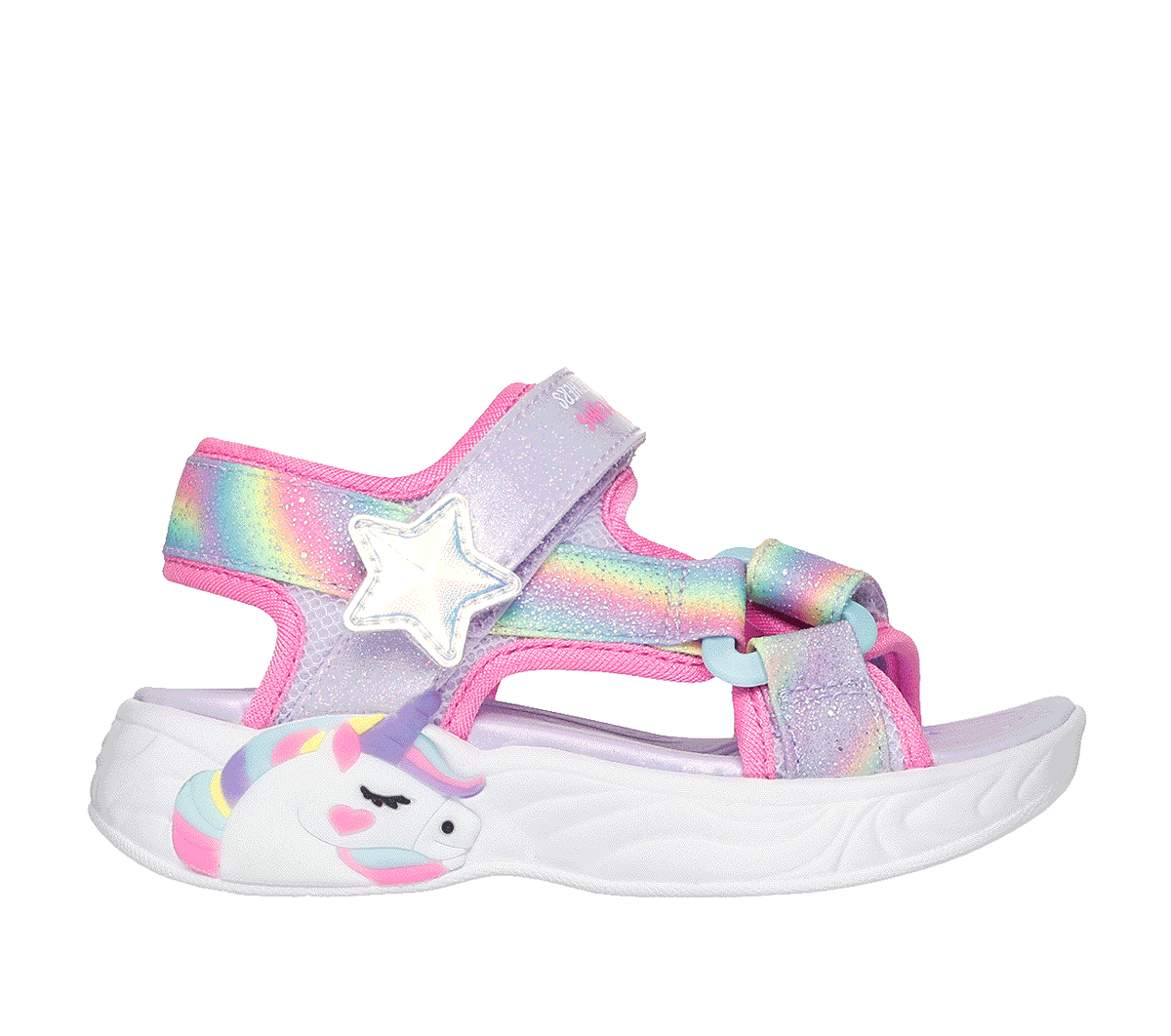 Unicorn Dreams Sandal - Dreamy Unicorns — LAVENDER / MULTI