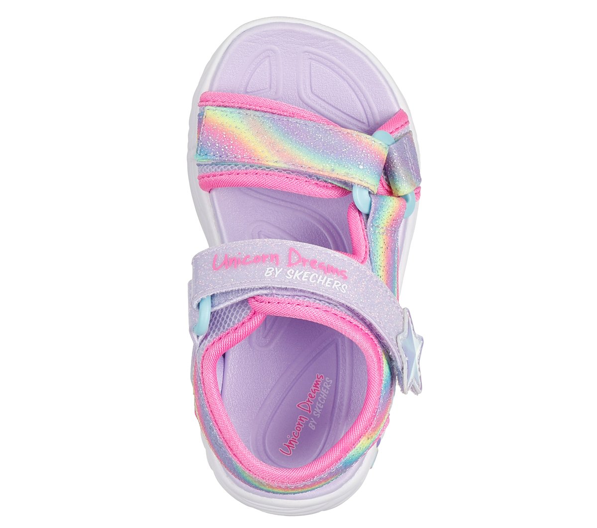 Unicorn Dreams Sandal - Dreamy Unicorns — LAVENDER / MULTI