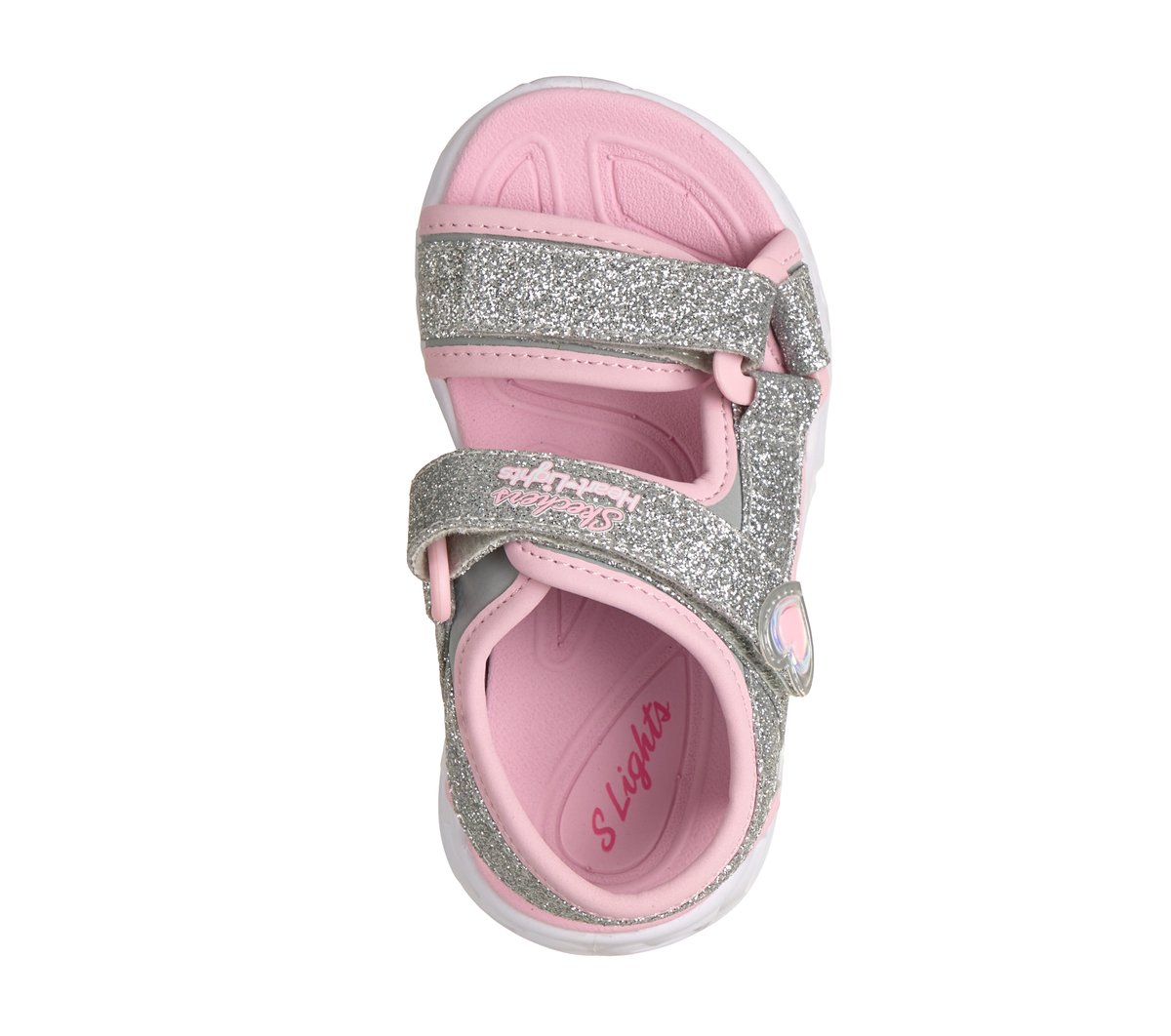 S-Lights: Heart Lights Sandal - Sugar Sparks — SILVER / PINK