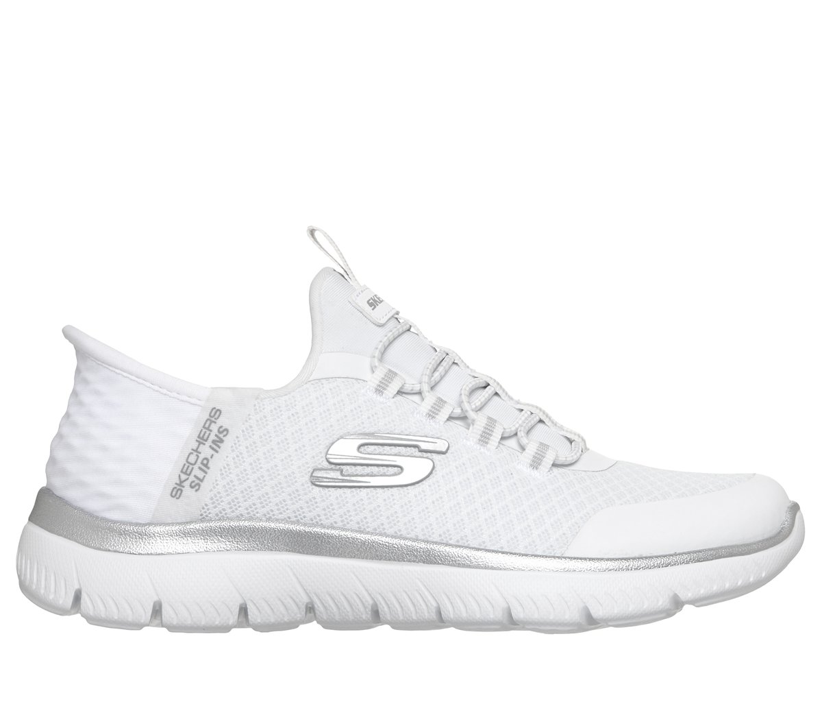 Skechers Slip-ins: Summits — WHITE / SILVER