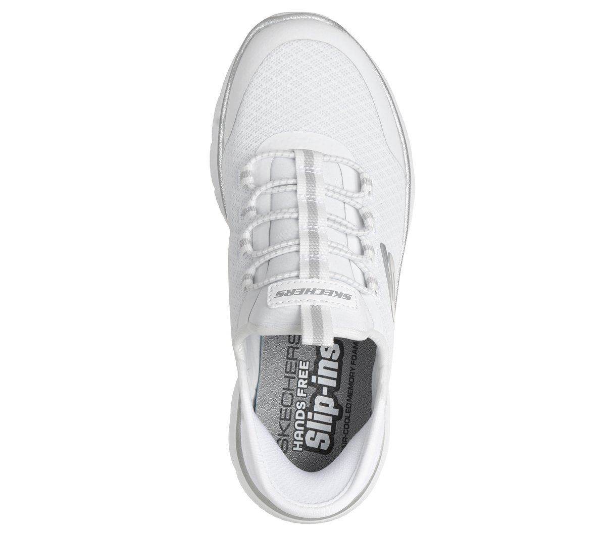 Skechers Slip-ins: Summits — WHITE / SILVER