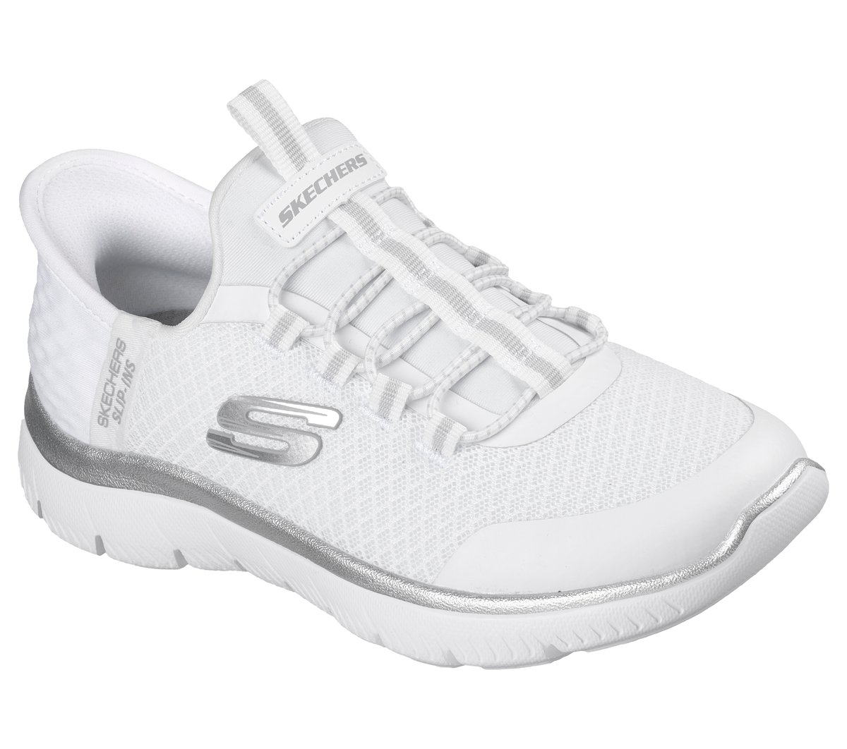 Skechers Slip-ins: Summits — WHITE / SILVER