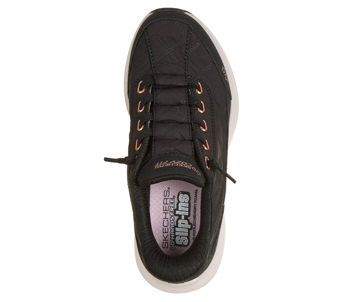 Skechers Slip-ins: Contour Foam - Cozy Fit — SCHWARZ / ROSÉGOLD