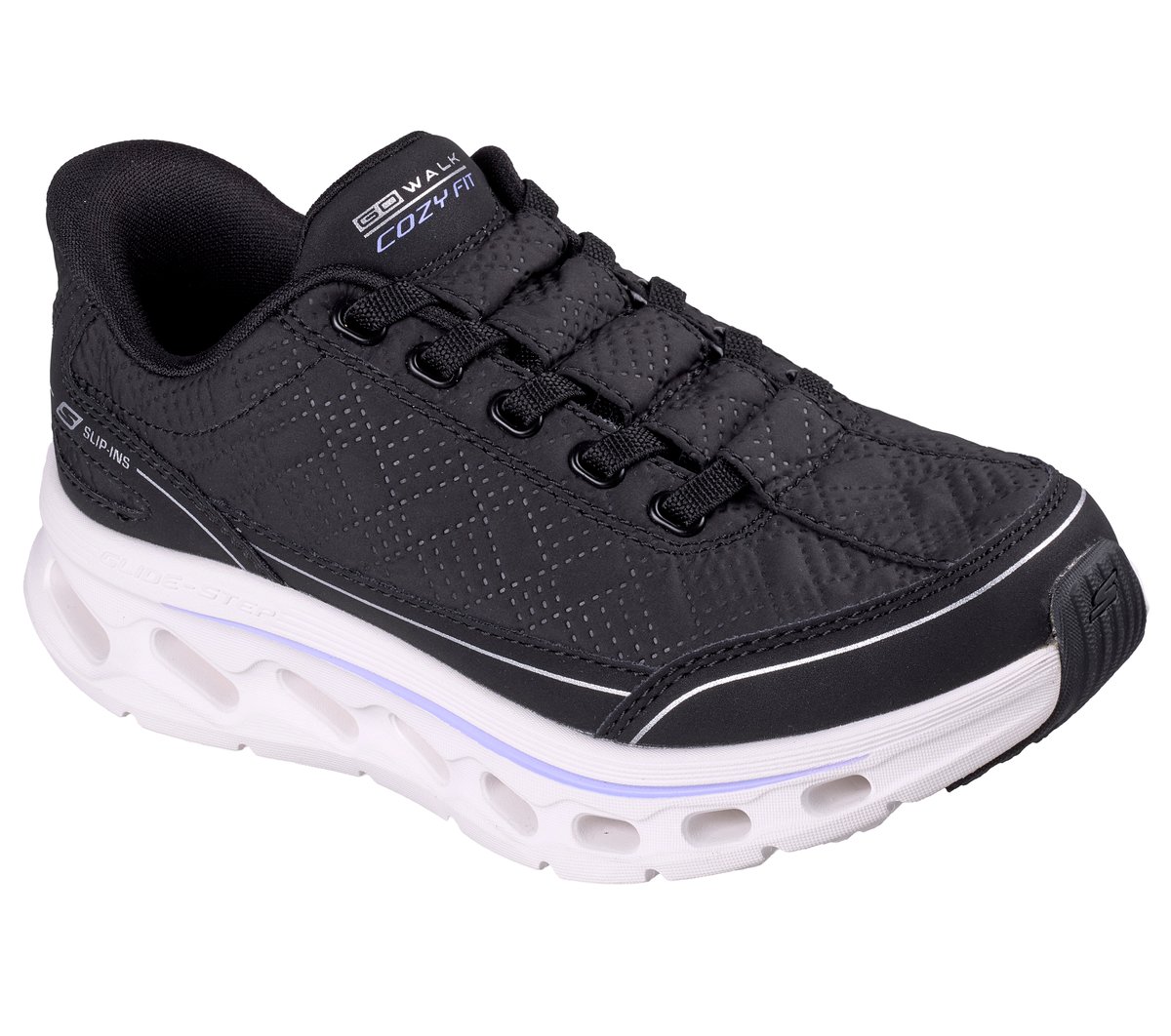 Skechers Slip-ins: GO WALK Glide-Step 2.0 - Cozy Fit — BLACK