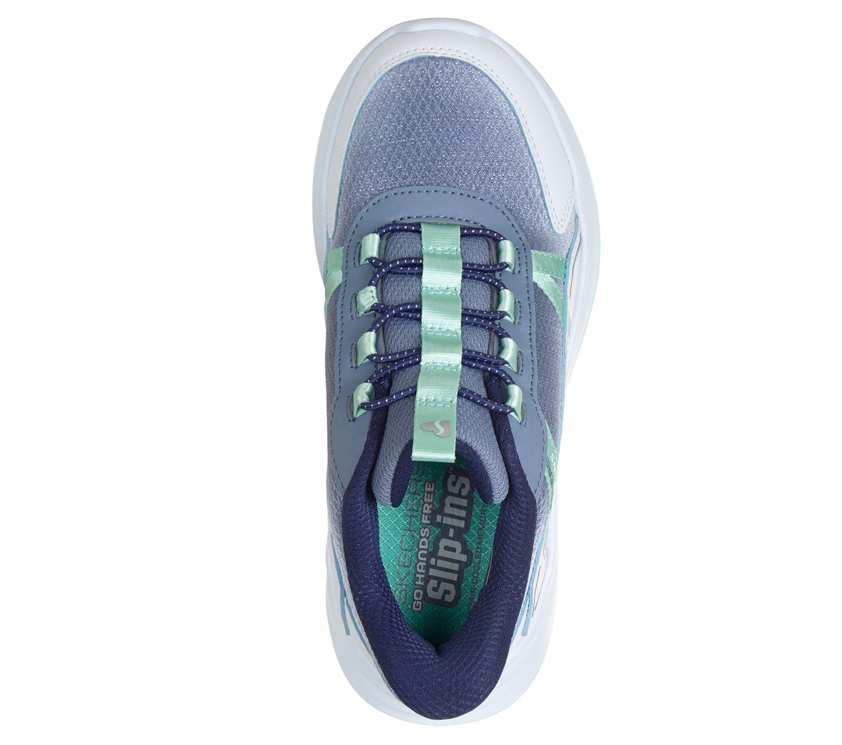 Skechers Slip-ins: Wave 92 - Sparkle Sprint — LIGHT BLUE / MULTI