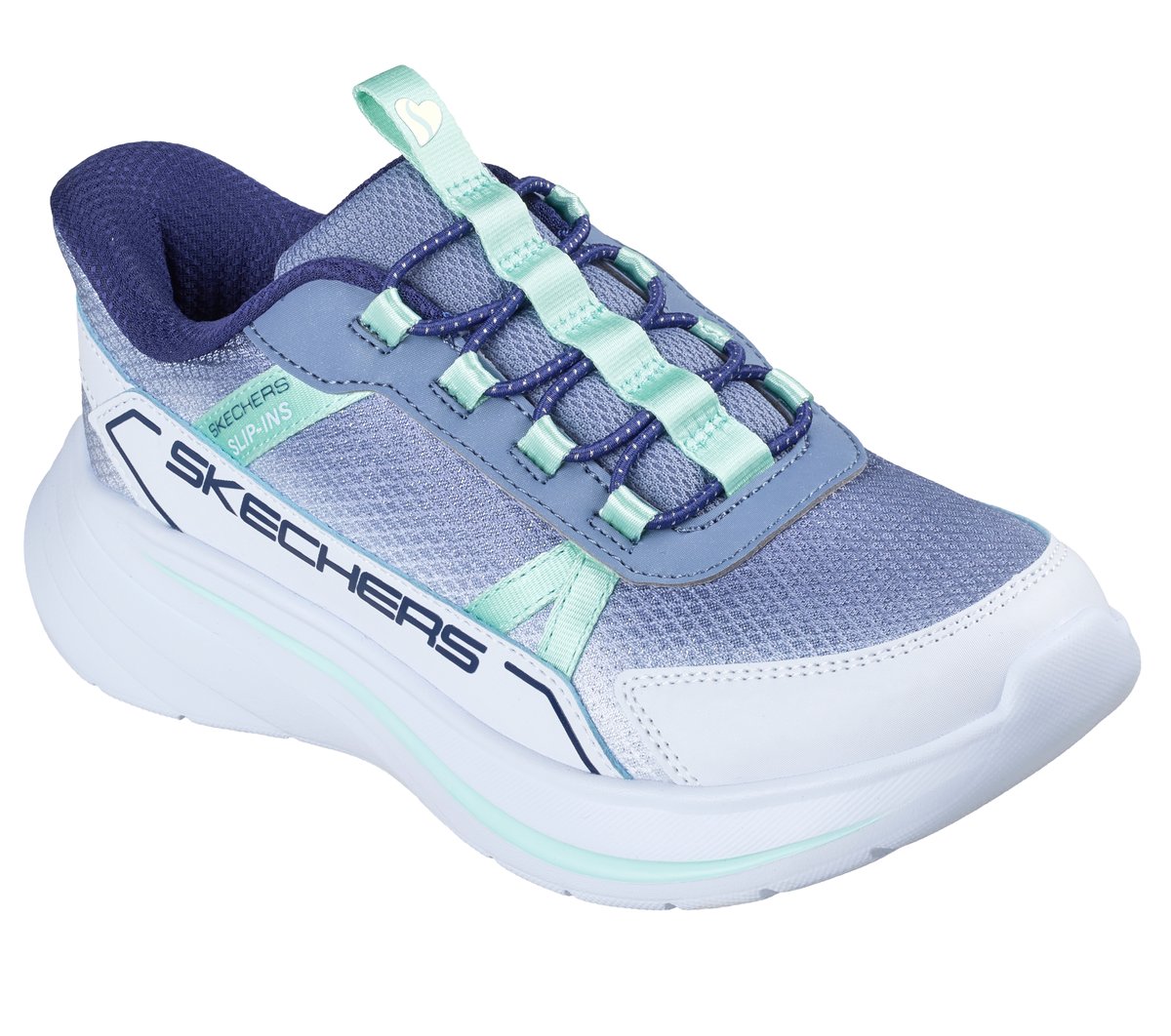 Skechers Slip-ins: Wave 92 - Sparkle Sprint — LIGHT BLUE / MULTI