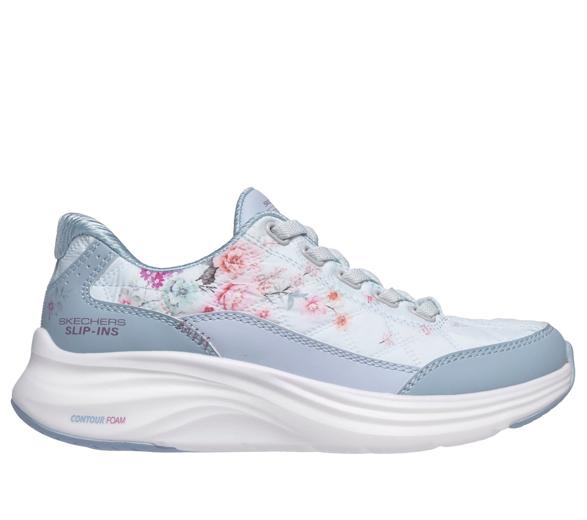 Skechers Slip-ins: Contour Foam - Cozy Fit Gentle Bloom — BLUE