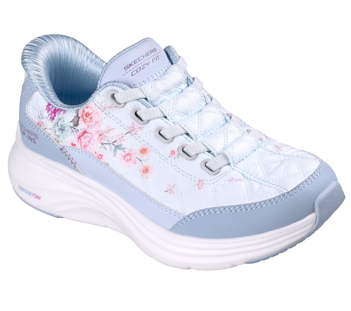 Skechers Slip-ins: Contour Foam - Cozy Fit Gentle Bloom — BLUE