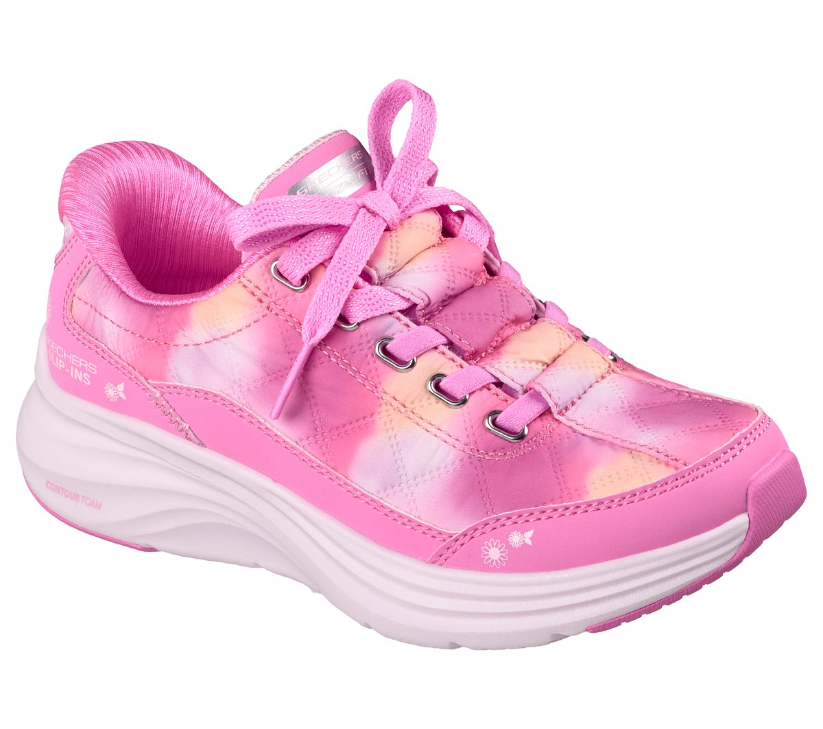 Skechers Slip-ins: Contour Foam - Cozy Fit Rainbow Active — PINK / MULTI