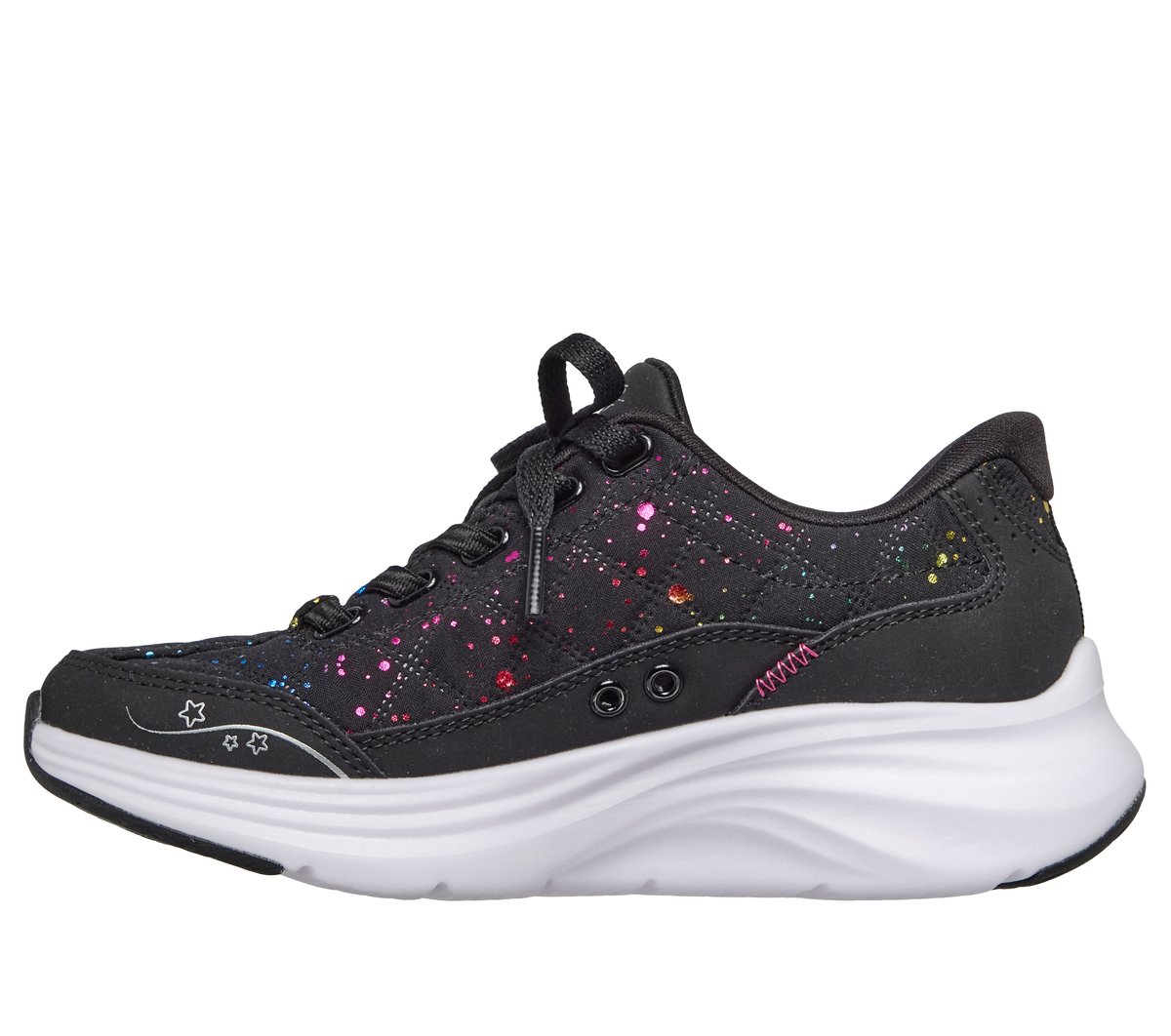 Skechers Slip-ins: Contour Foam - Cozy Fit Paint Splatter — BLACK / MULTI