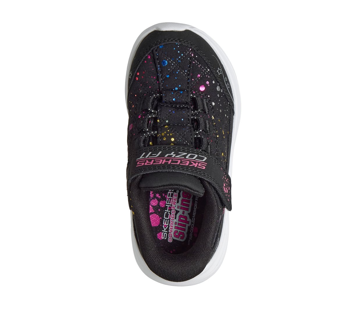 Skechers Slip-ins: Comfy Sprints - Cozy Fit Colordrip — BLACK / MULTI