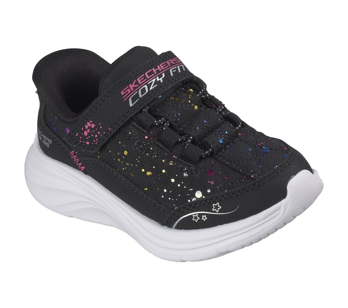 Skechers Slip-ins: Comfy Sprints - Cozy Fit Colordrip — BLACK / MULTI
