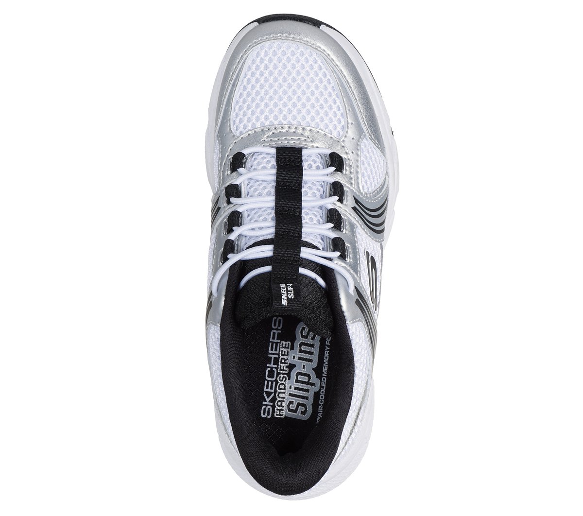 Skechers Slip-ins: Retro-Graph - Classic Kicks — WHT / BLACK / SILVER