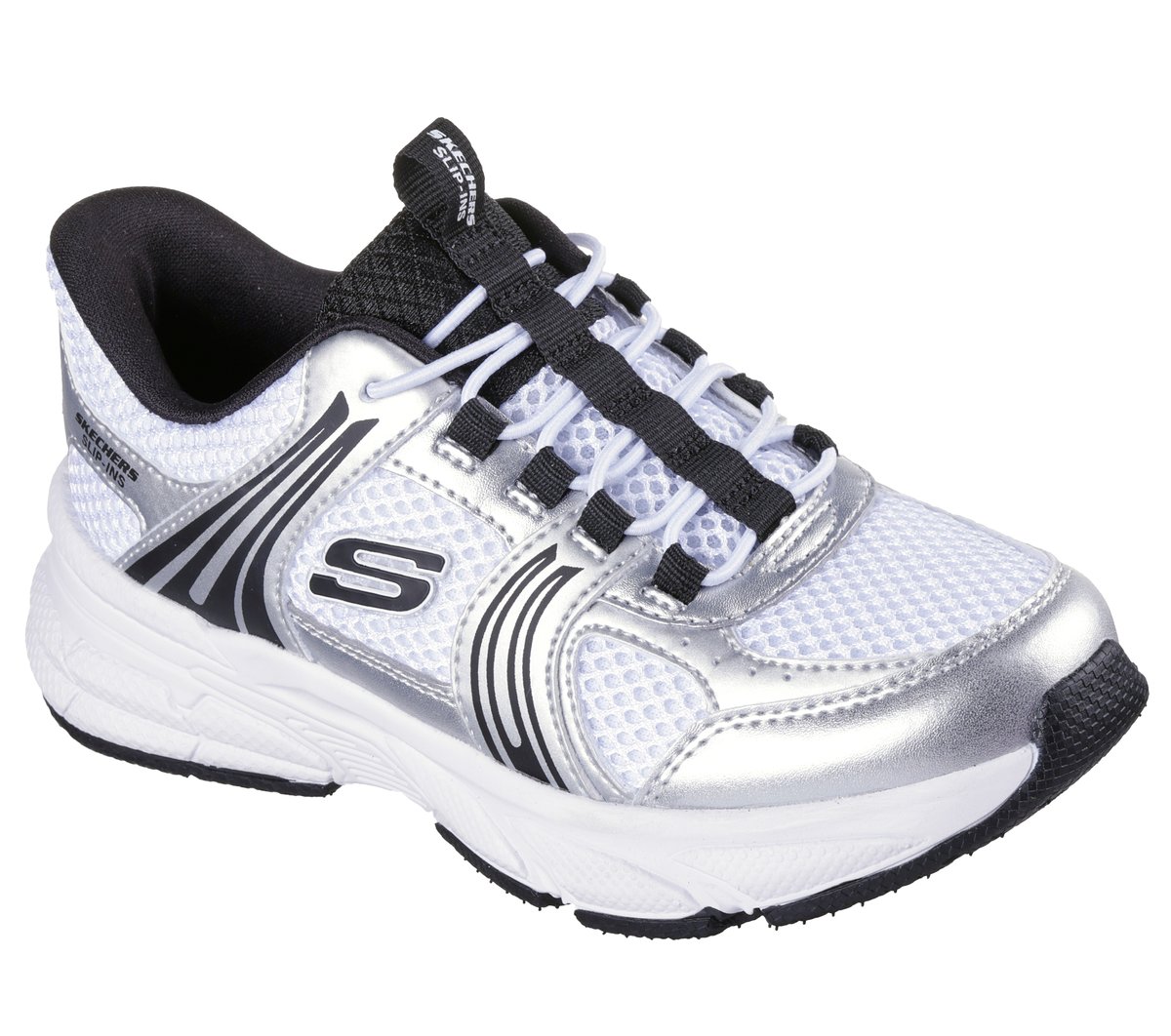 Skechers Slip-ins: Retro-Graph - Classic Kicks — WHT / BLACK / SILVER