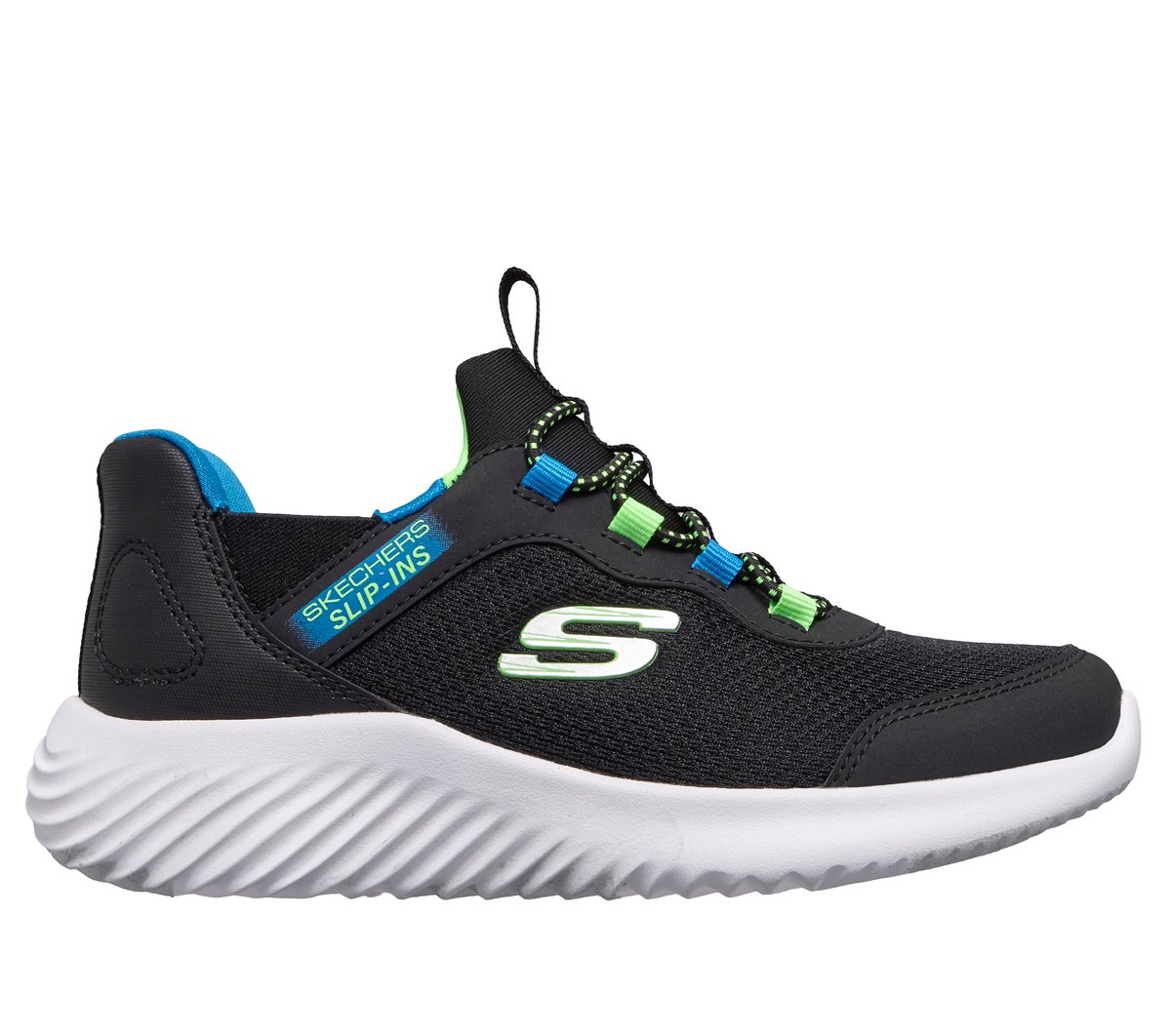 Skechers Slip-ins: Bounder - Brisk-Burst — BLACK / LIME