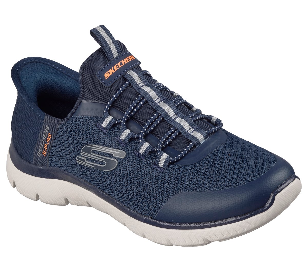 Skechers Slip-ins: Summits - High Range — NAVY / ORANGE