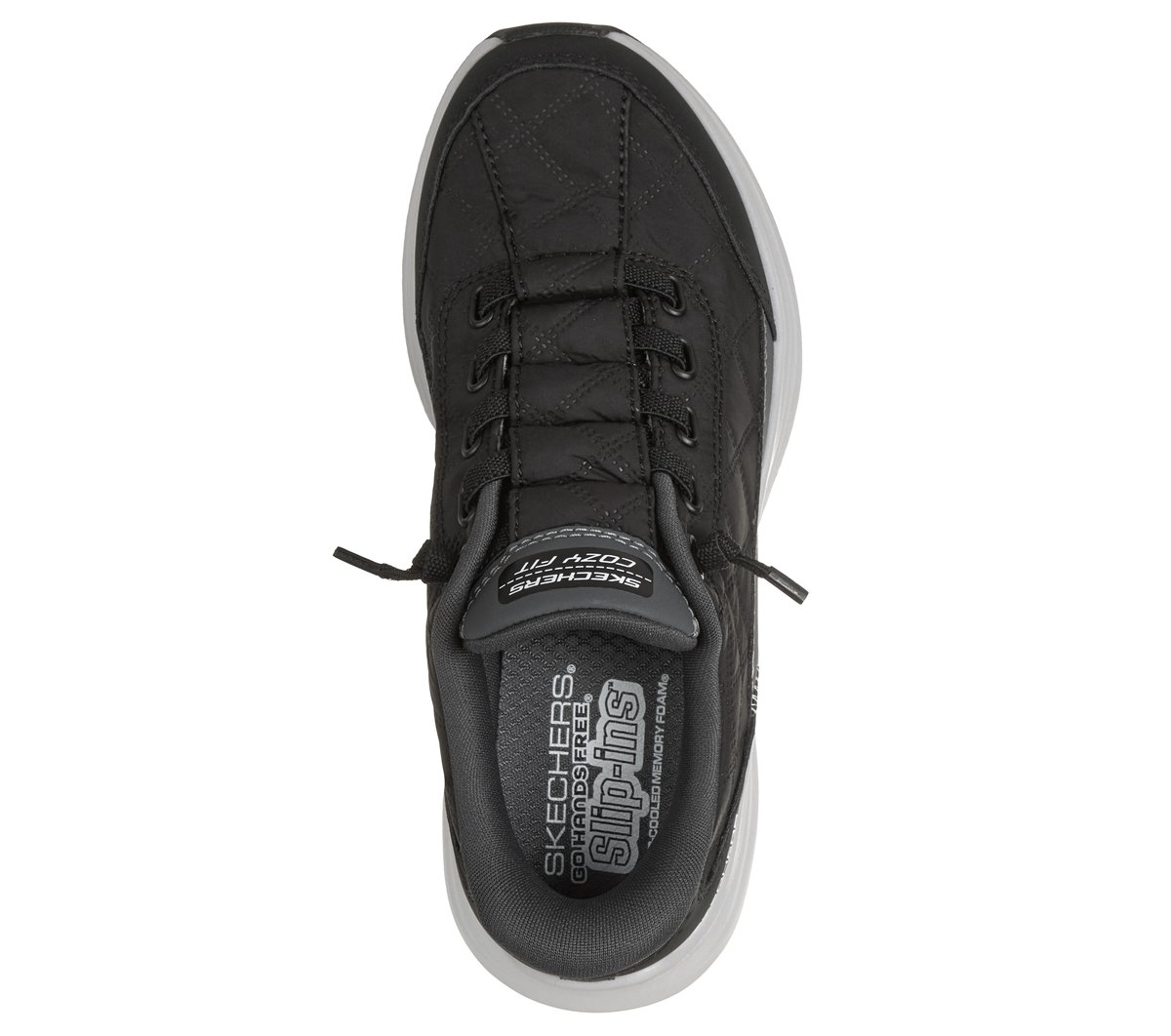 Skechers Slip-ins: Contour Foam - Cozy Fit — BLACK / WHITE