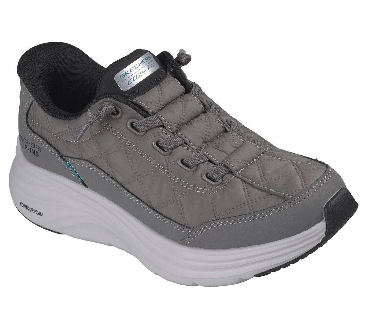 Skechers Slip-ins: Contour Foam - Cozy Fit — CHARCOAL/BLACK