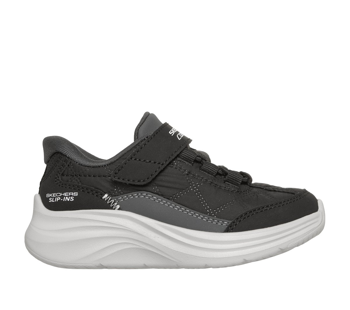 Skechers Slip-ins: Comfy Sprints - Cozy Fit — BLACK / WHITE