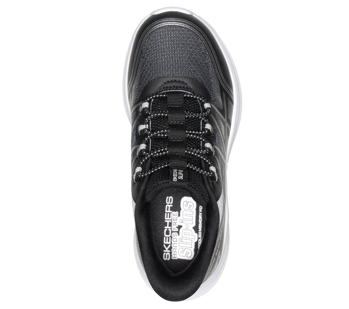 Skechers Slip-ins: Microspec Velocity - Grid-Shift — BLACK / SILVER