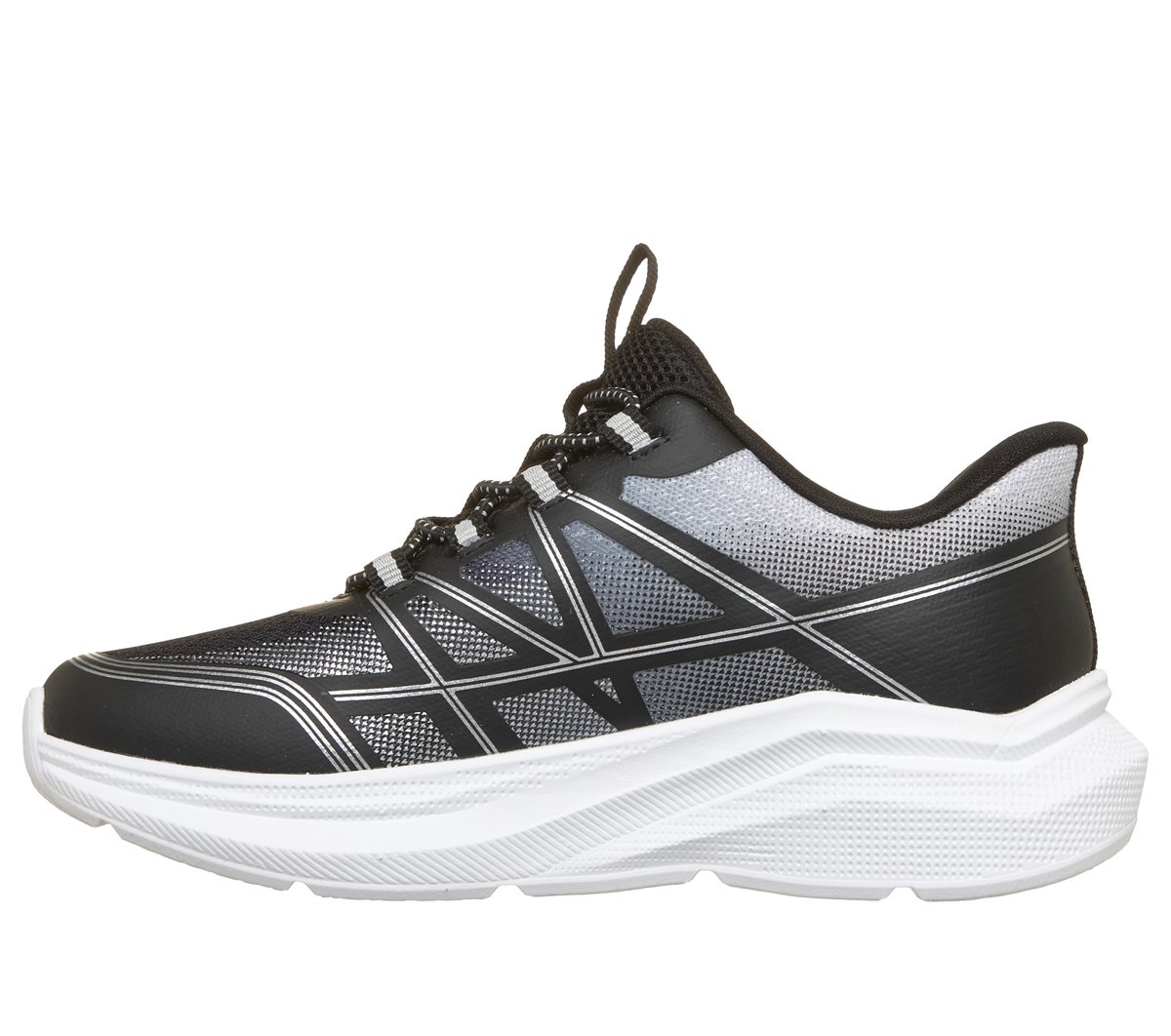 Skechers Slip-ins: Microspec Velocity - Grid-Shift — BLACK / SILVER