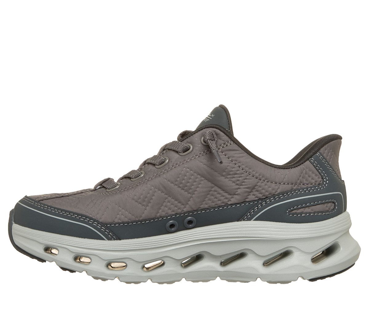 Skechers Slip-ins: GO WALK Glide-Step 2.0 - Cozy Fit Walker — GRAY / CHARCOAL