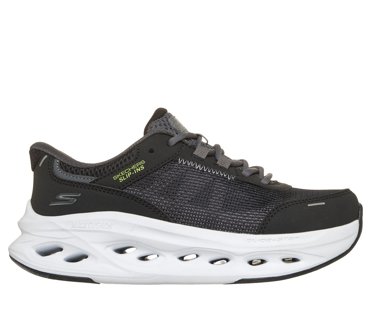 Skechers Slip-ins: Max Cushioning Glide-Step — BLACK / CHARCOAL