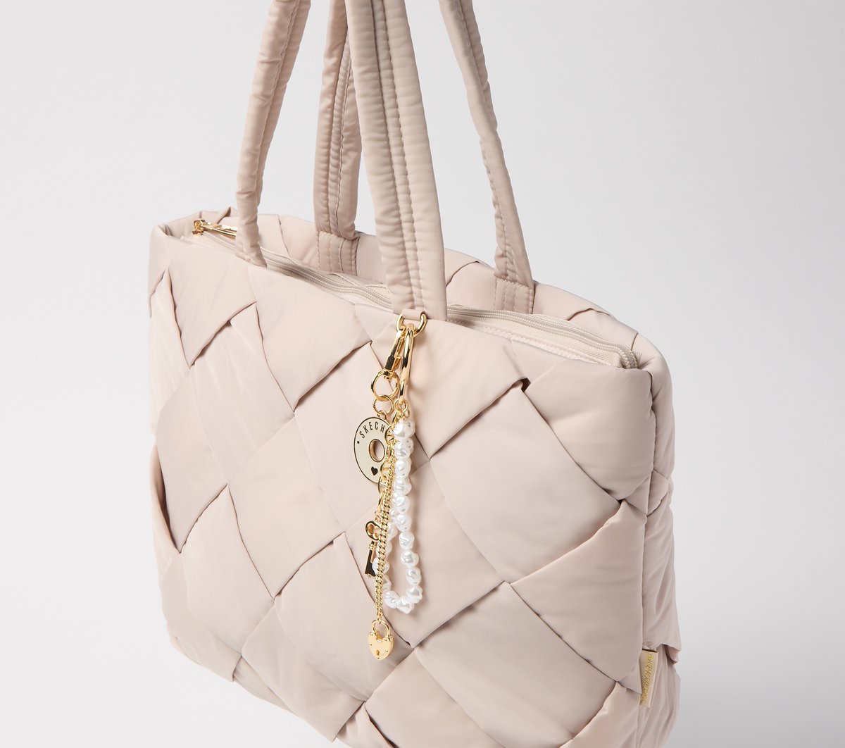 Pearl Lock And Key Bag Charm
